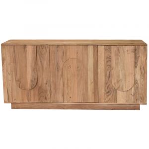 Miliboo Buffet en bois massif grav&eacute; 3 portes L160 cm ARK - L160xP45xH76