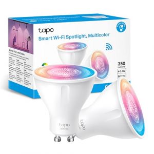Tapo Ampoule Connectée WiFi, Ampoule LED GU10 Multicolore 2200K-6500K, Dimmable 350 Lumens, 3.7W équivalent à 50W, Compatible avec Alexa et Google Home, Economie d'énergie, Tapo L630(2-pack)