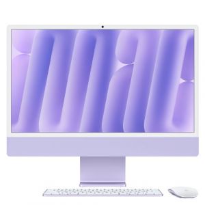 Apple iMac 24" écran rétina 4,5K 256 Go SSD 16 Go RAM Puce M4 CPU 8 cours GPU 8 cours Mauve