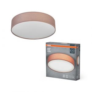 Osram Plafonnier ORBIS PARIS 480mm, marron, culot 3xE27, peut être équipé d'une ampoule connectée, de haute qualité, design moderne, avec abat-jour en tissu, adapté à un usage intérieur, rond, IP20