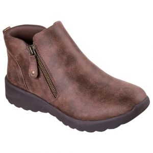 Skechers Chaussures Bottines Dhiver Pour Femmes En Toile De Chocolat