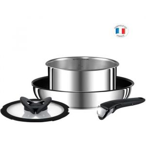 Tefal L9409032 Batterie de cuisine 4 pi&egrave;ces inox ing&eacute;nio pr&eacute;f&eacute;rence