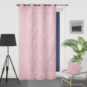 Soleil d'Ocre Rideau oeillet 135x250 cm Liane rose, par