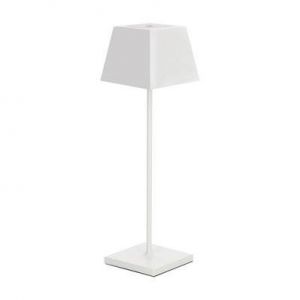 Dopo Lighting - Lampe de table portable ?LITTA carré blanche à Led SMD outdoor IP54. Lampe blanche décorative, rechargeable et portable pour le jardin, les terrasses et les restaurants.