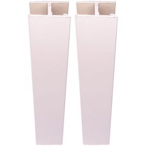 Cyclingcolors 2x Jonction de plinthe droite en PVC Connecteur Socle Cuisine Raccord Profil, hauteur 100mm finition blanc