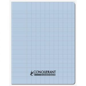 Conquerant Cahier - 17x22 cm - 96 pages - 90g - Grands carreaux Seyès - Bleu ciel