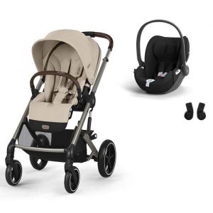 Cybex Poussette Duo Balios S Lux + Si&egrave;ge auto Cloud T Comfort Almond Beige