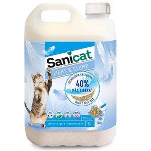 Sanicat Litière légère et agglomerante - 5 L - Pour chat