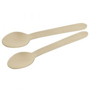 Fackelmann Lot de 30 cuillère à café en bois compostables pour pique-nique Move ref 31025