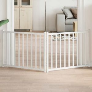 VidaXL Barri&egrave;re pour chien pliable 2 panneaux 160 cm bois sapin massif