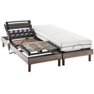 Deko Dream Ensemble matelas+sommier relaxation électrique ERGO 2 Dreamzone - 2x80x200 cm - Matelas ressorts ensachés