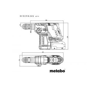 Image de Metabo Marteau combiné sans fil solo KH 8LTXBL24Q +absorbant (601714900)