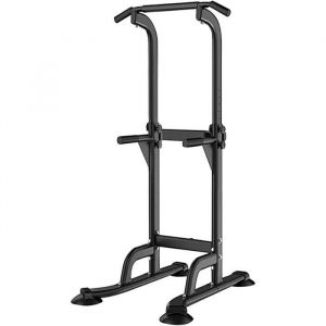 Dlandhome - Matériel de sport Chaise Romaine Musculation Ajustable Dips Traction Barre de Traction sur Pied Traction Tower Station de tractions dips