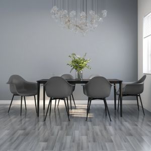 VidaXL Chaises de salle à manger PP 6 pcs Gris