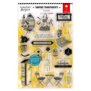 Florilèges Design Tampons clear Garden Liberty 16 pcs