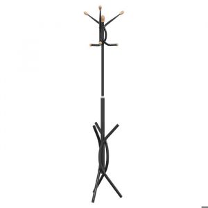 VidaXL Porte-manteau noir 176 cm fer enduit de poudre