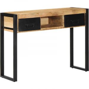 VidaXL Table console 100x35x75 cm bois de manguier massif brut