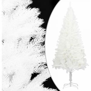 VidaXL Arbre de Noël artificiel Aiguilles réalistes Blanc 120 cm