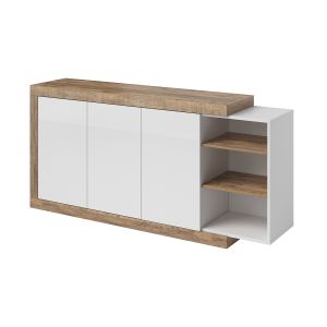 Buffet 3 portes Azior Blanc et Bois