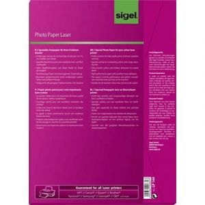 Image de Sigel LP144 - Etui de 100 feuilles de papier photo recto-verso, A4, 200 g/m²