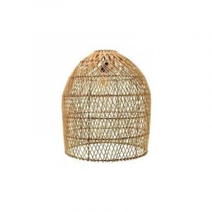 Aubry Gaspard Abat-jour nasse en rotin naturel Beige