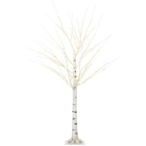 Image de Homcom Arbre lumineux LED bouleau H. 22x22x150cm Blanc