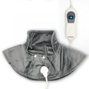Couvre Épaule et Nuque Chauffant - 3 Intensités Réglables - Soulage les Douleurs - Lavable