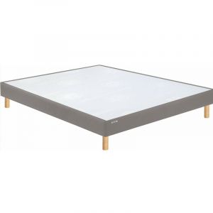 Bultex Sommier confort ferme vigoroso deco 130x190 Chiné Drak Grey - Blanc
