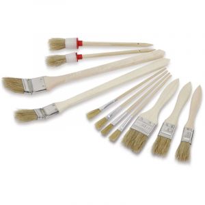 Kinzo Painting Brushes - 11 Pieces - 2x Radiator Brush - 2x Round Brush - 3x Flat Brush - 4x Brush