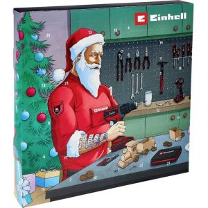 Einhell Original Calendrier de l’Avent 2025 Outils (Set 37 pièces avec accessoires cliquet et embouts, outils de coupe/mesure, matériaux robustes, compatible 1/4")