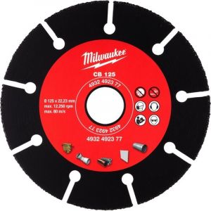 Milwaukee Lame en carbure multimat&eacute;riaux CB125 125mm (5") x 22,23mm