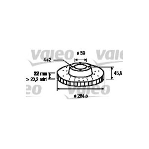 Valeo 2 Disques de frein 186266