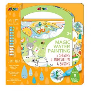 Avenir 6301774 Jeu de coloriage 4 saisons Kit créatif 3 en 1 avec jeux, autocollants et images à colorier DIY pour enfants à partir de 3 ans