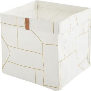 Image de Box and beyond Panier de rangement souple - Pliable - Poignée effet cuir - Motif Classic chic - Polycoton - 31x31x31cm