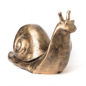 Statue : Escargot patine doré - Amadeus - Or - Résine