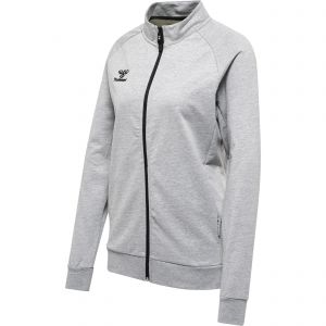 Hummel Veste de survêtement zippée en coton femme Move Grid