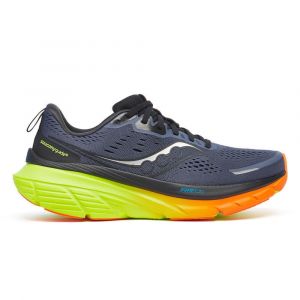 Saucony Guide 18 Chaussure De Running Avec Stabilisateurs Hommes - Gris, Multicouleur, Pointure 42.5