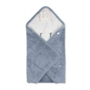 Bemini Couverture enveloppante Pady Softy + Jersey Stone 0-12M - Bleu