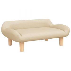 VidaXL Lit pour chien crème 70x40x24 cm tissu