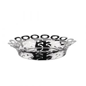 Alessi BM21/25 - Design Corbeille Ajourée, en Acier Inoxydable 18-10, Diamètre 27 cm, Acier