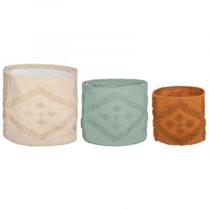 Image de Lot de 3 Paniers Déco "Safari" 38cm Multicolore Prix