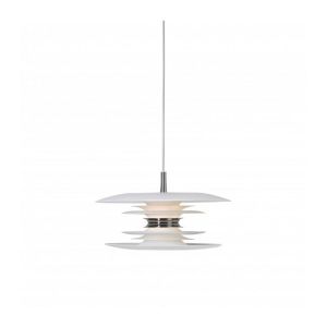 L inaire Center Suspension DIABLO en Métal et Blanc mat Diamètre 30 Cm