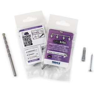 Index Kit fixation pour plafond l&eacute;ger - mat&eacute;riaux creux - 9 pi&egrave;ces