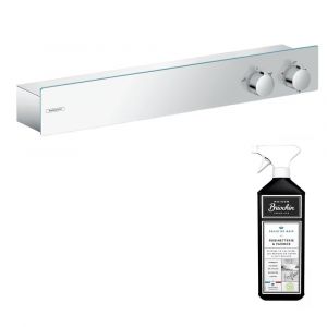 Hansgrohe Mitigeur douche thermostatique ShowerTablet 600 chromé + nettoyant Briochin