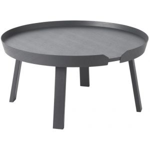 Muuto Table basse Around Large / Ø 72 x H 37,5 cm anthracite en bois