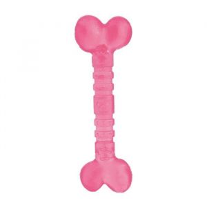 Rosewood Jouet de stimulation antimicrobien Os BioSafe - Diamètre 7cm - Rose - Pour petit chien et chiot