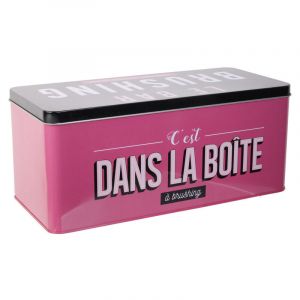 Image de AC-Déco Boîte de Rangement "Ma Boîte à Brushing" 27cm Violet