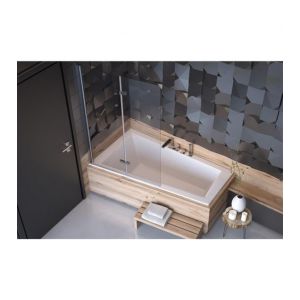 Azura home design Baignoire d'angle ULTIMA gauche 150 ou 160 cm slim - Dimensions: 160cm - Blanc