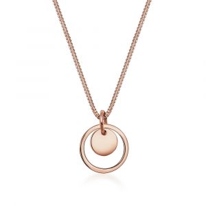 Elli Collier Femme Pendentif Paillette Cercle Simple - (925/1000) Argent