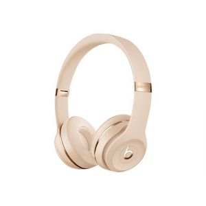 Image de Beats By Dre Solo3 - Casque avec micro - sur-oreille - Bluetooth - sans fil - isolation acoustique - or satin&eacute; - pour 10.5" iPad Pro; 9.7" iPad; 9.7" iPad Pro; iPhone X, Xr, Xs, Xs Max